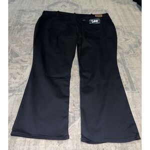New LEE REGULAR BOOT CUT DEEP DYED BLACK 24W‎ P Petite